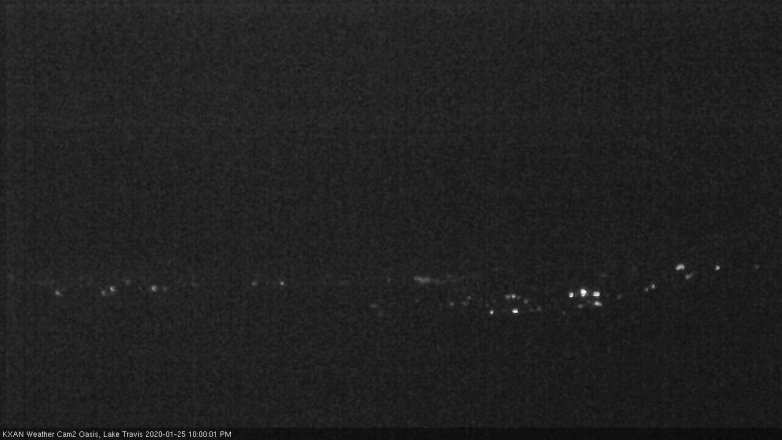 Lake Travis webcam, January 25, 2020 10:00 PM CT