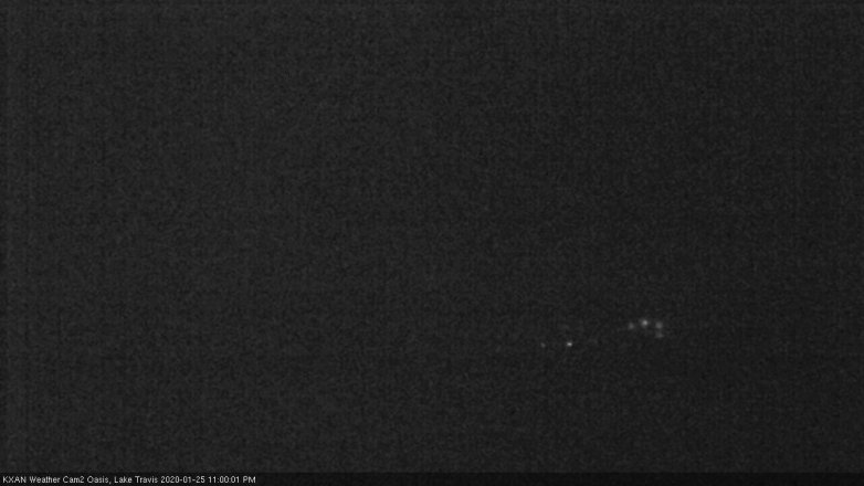 Lake Travis webcam, January 25, 2020 11:00 PM CT