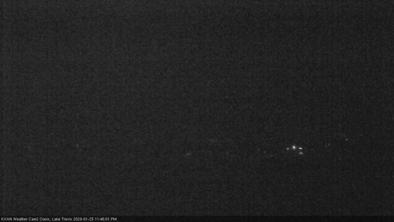 Lake Travis webcam, January 25, 2020 11:45 PM CT