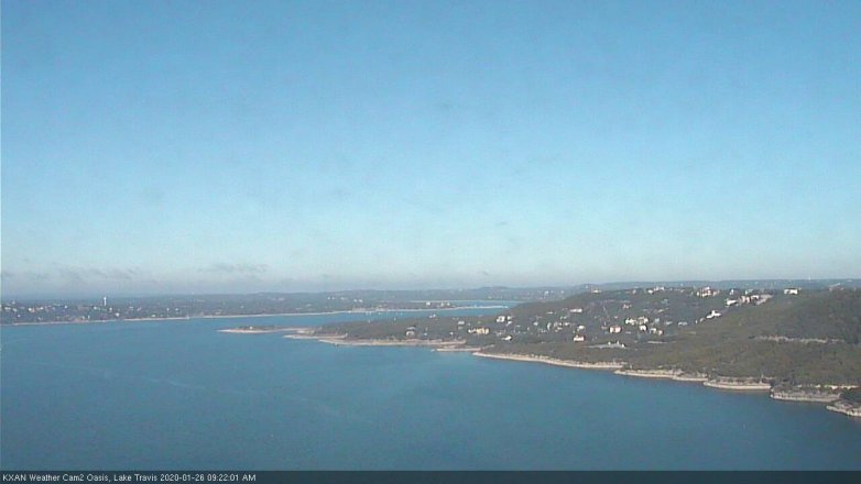 Lake Travis webcam, January 26, 2020 9:25 AM CT