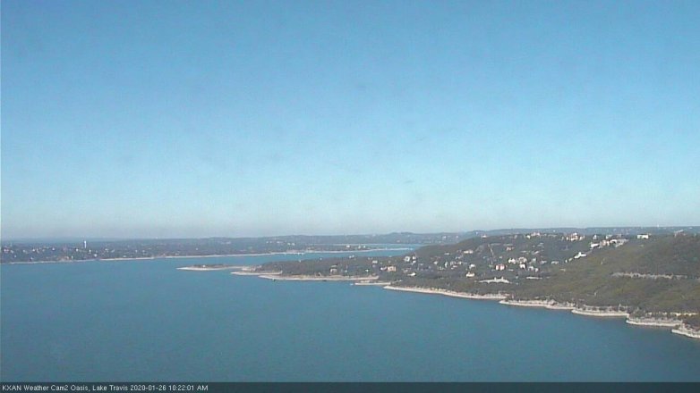 Lake Travis webcam, January 26, 2020 10:25 AM CT