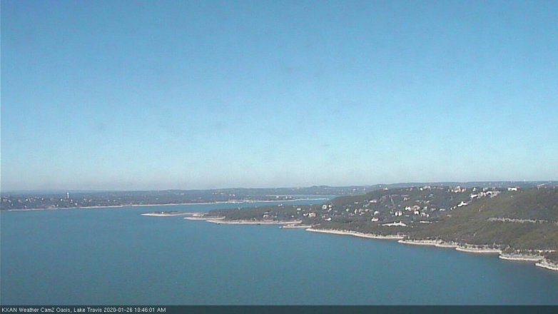 Lake Travis webcam, January 26, 2020 10:45 AM CT