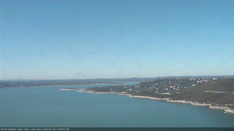 Lake Travis webcam, January 26, 2020 12:45 PM CT
