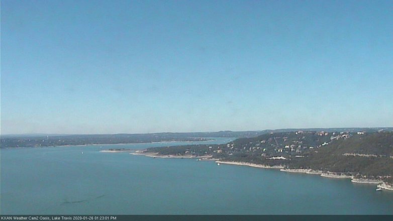 Lake Travis webcam, January 26, 2020 1:25 PM CT