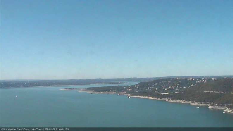 Lake Travis webcam, January 26, 2020 1:45 PM CT