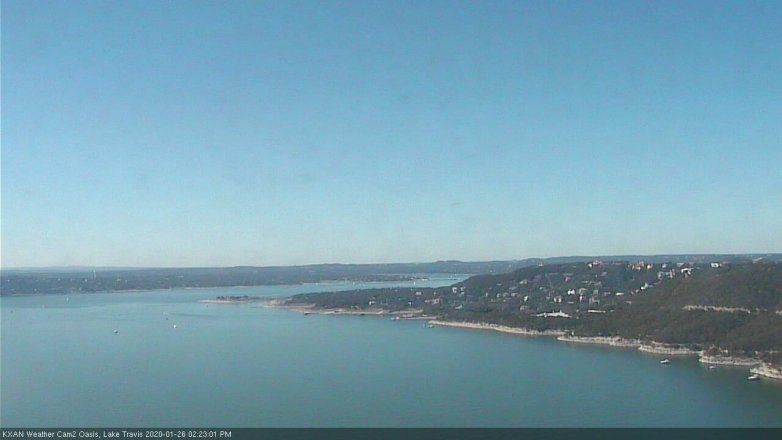 Lake Travis webcam, January 26, 2020 2:25 PM CT