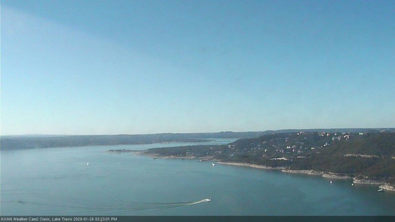 Lake Travis webcam, January 26, 2020 3:25 PM CT