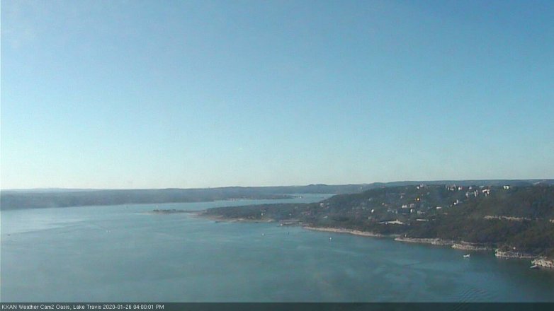 Lake Travis webcam, January 26, 2020 4:00 PM CT