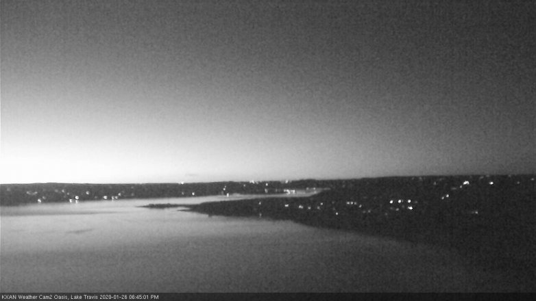 Lake Travis webcam, January 26, 2020 6:45 PM CT