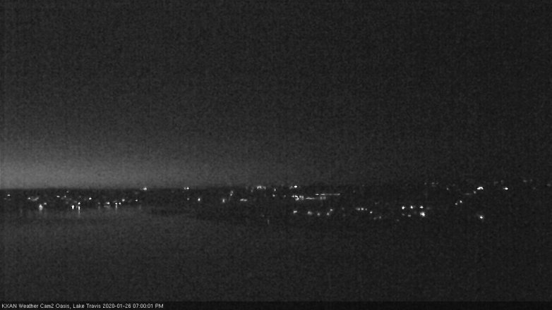 Lake Travis webcam, January 26, 2020 7:00 PM CT