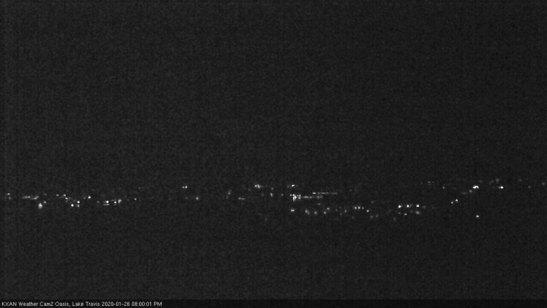 Lake Travis webcam, January 26, 2020 8:00 PM CT