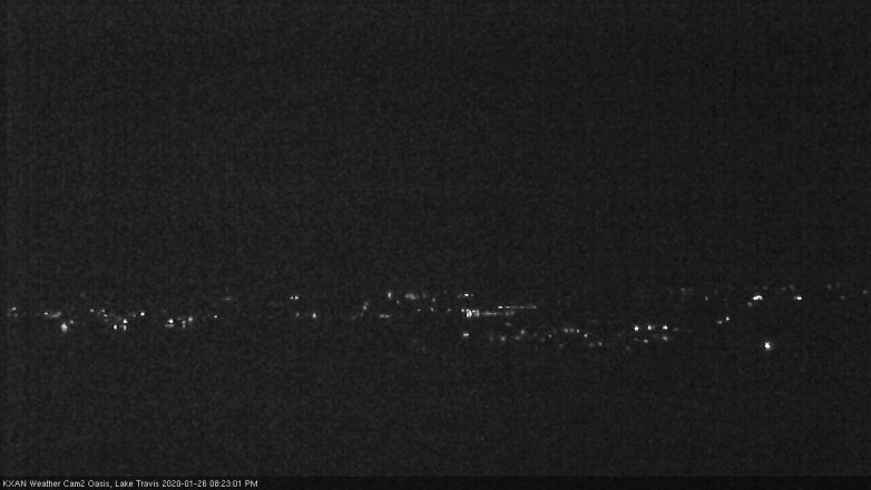 Lake Travis webcam, January 26, 2020 8:25 PM CT