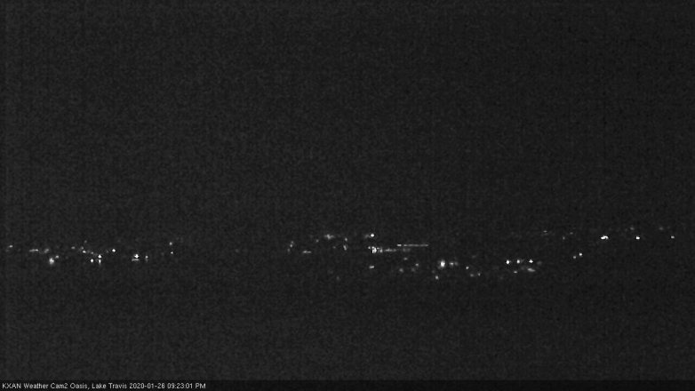 Lake Travis webcam, January 26, 2020 9:25 PM CT