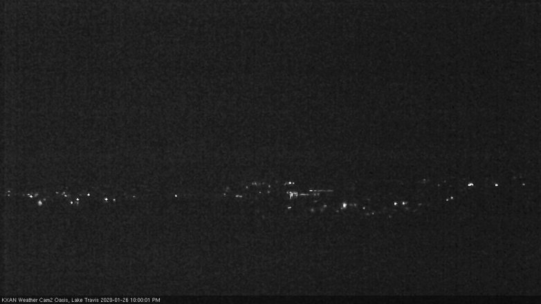 Lake Travis webcam, January 26, 2020 10:00 PM CT