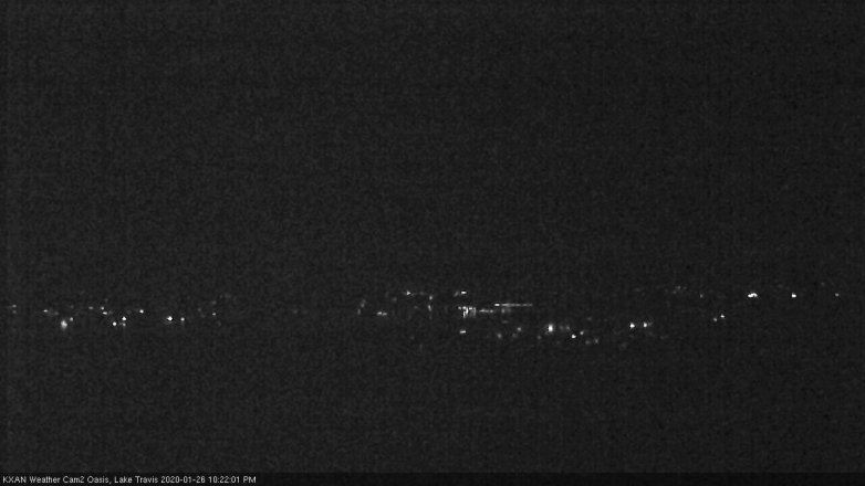 Lake Travis webcam, January 26, 2020 10:25 PM CT