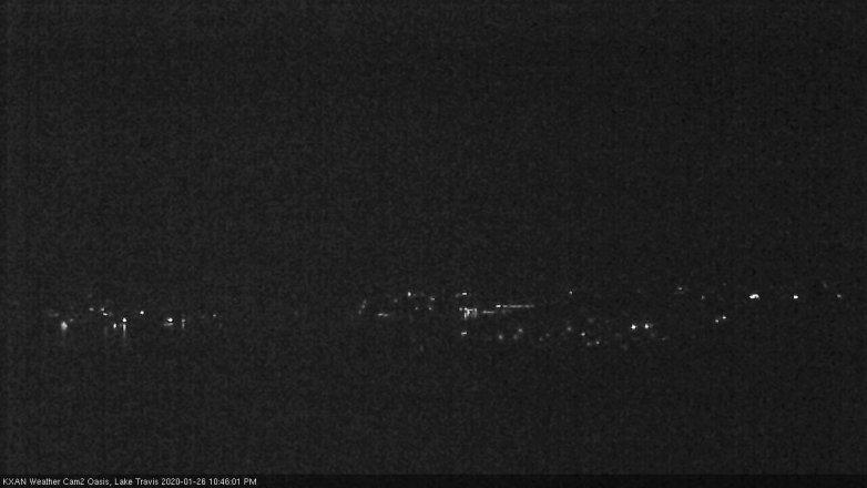 Lake Travis webcam, January 26, 2020 10:45 PM CT