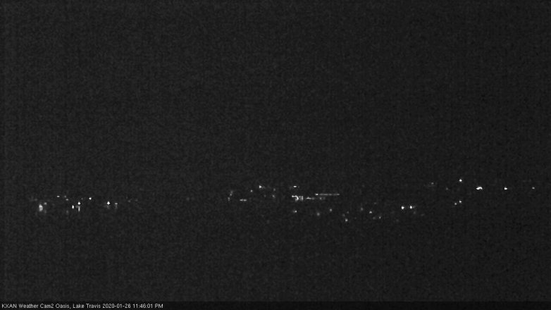 Lake Travis webcam, January 26, 2020 11:45 PM CT
