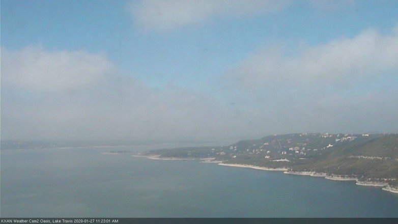 Lake Travis webcam, January 27, 2020 11:25 AM CT