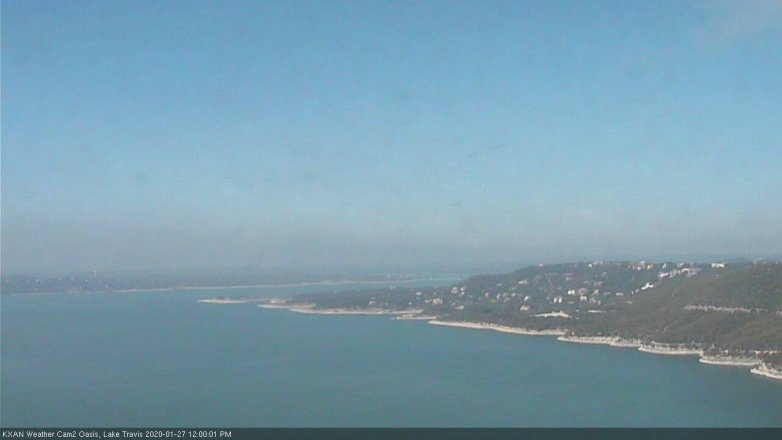 Lake Travis webcam, January 27, 2020 12:00 PM CT