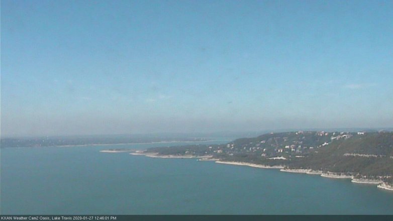 Lake Travis webcam, January 27, 2020 12:45 PM CT