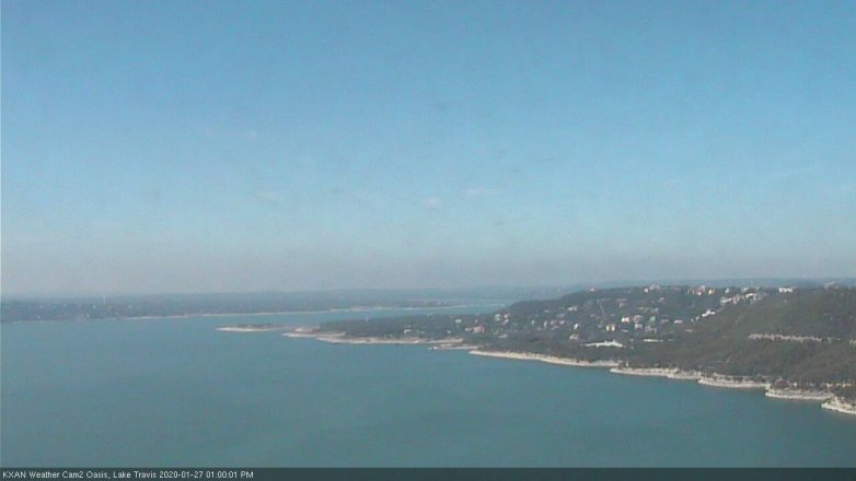 Lake Travis webcam, January 27, 2020 1:00 PM CT