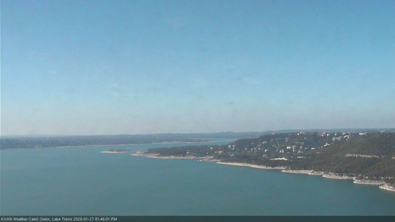 Lake Travis webcam, January 27, 2020 1:45 PM CT