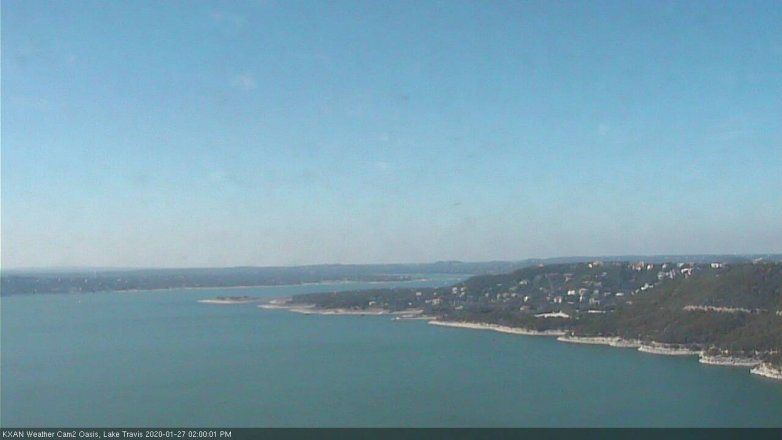 Lake Travis webcam, January 27, 2020 2:00 PM CT