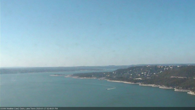 Lake Travis webcam, January 27, 2020 2:45 PM CT