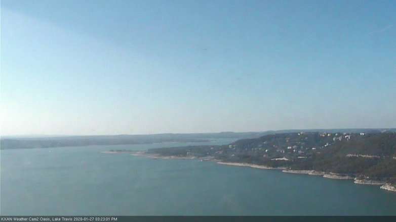 Lake Travis webcam, January 27, 2020 3:25 PM CT