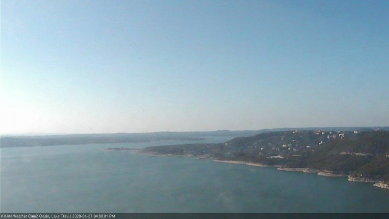 Lake Travis webcam, January 27, 2020 4:00 PM CT