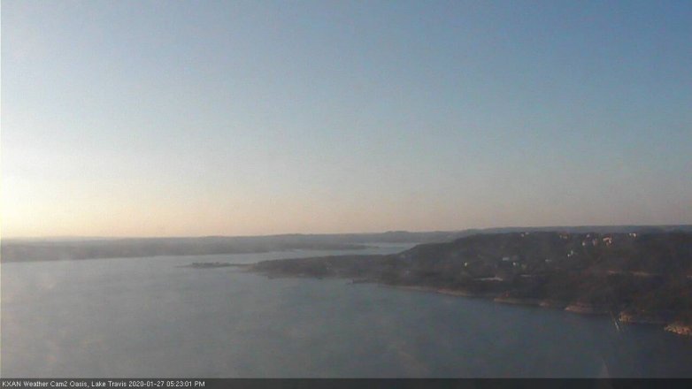 Lake Travis webcam, January 27, 2020 5:25 PM CT