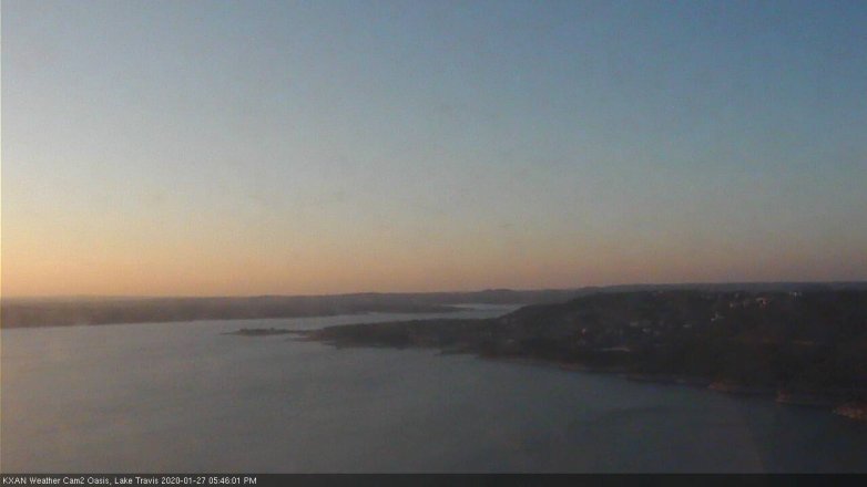 Lake Travis webcam, January 27, 2020 5:45 PM CT