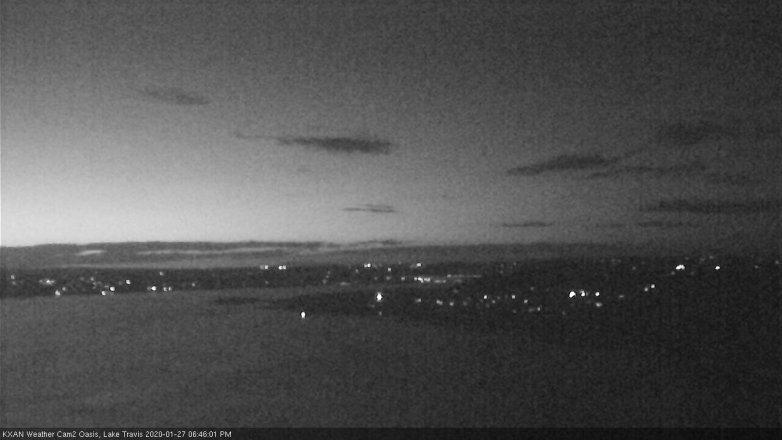 Lake Travis webcam, January 27, 2020 6:45 PM CT