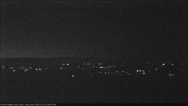 Lake Travis webcam, January 27, 2020 7:00 PM CT
