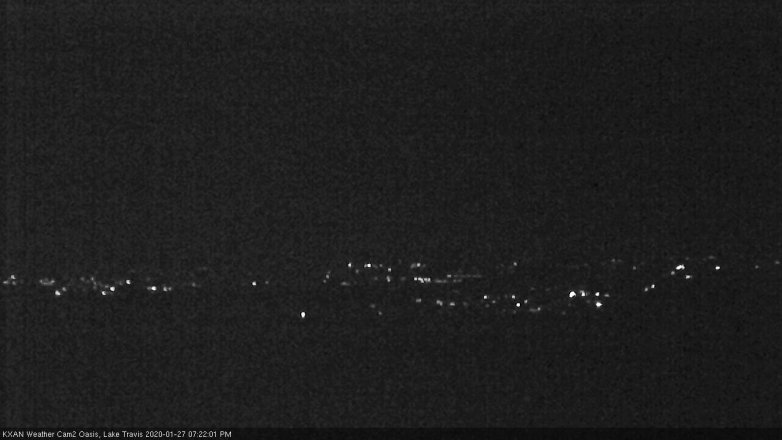 Lake Travis webcam, January 27, 2020 7:25 PM CT