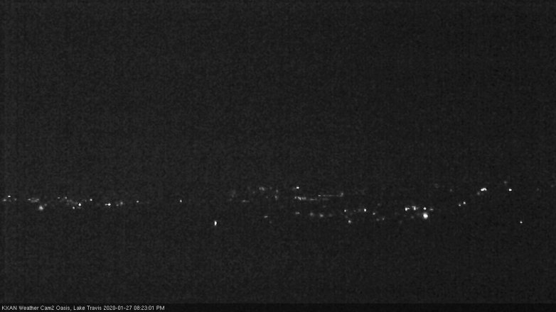 Lake Travis webcam, January 27, 2020 8:25 PM CT