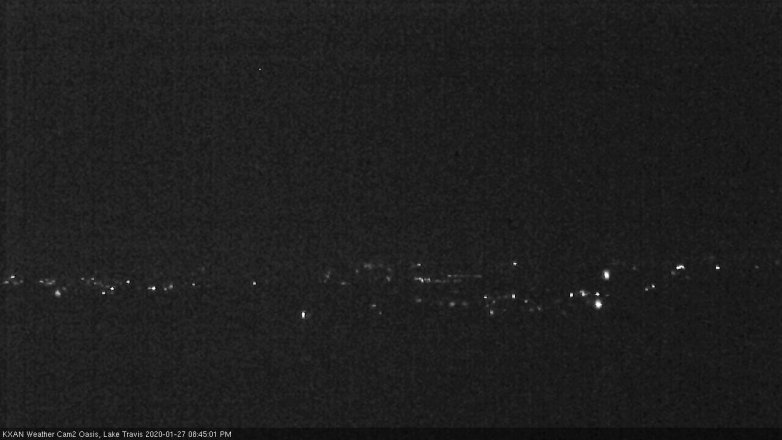 Lake Travis webcam, January 27, 2020 8:45 PM CT