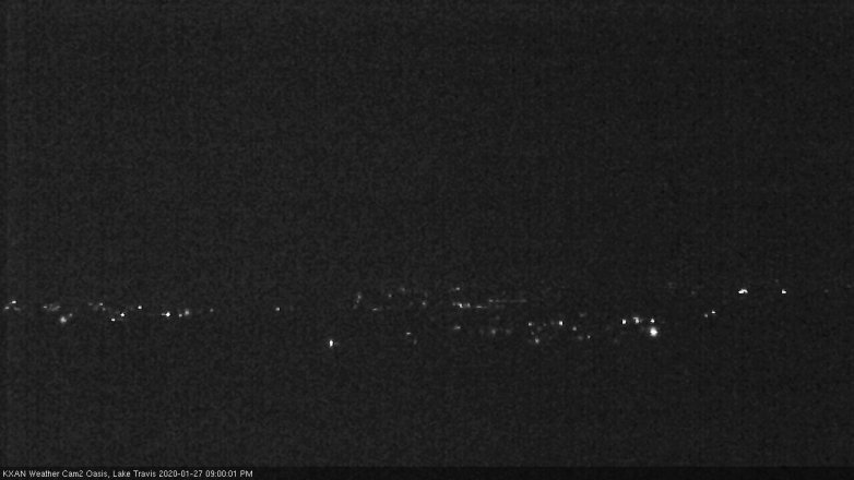 Lake Travis webcam, January 27, 2020 9:00 PM CT