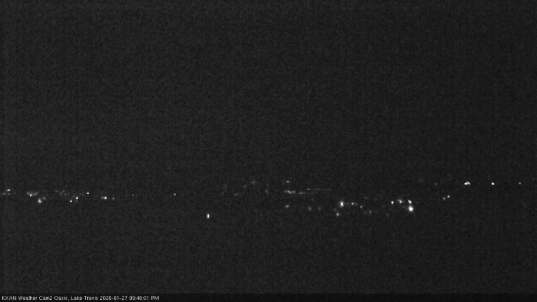 Lake Travis webcam, January 27, 2020 9:45 PM CT