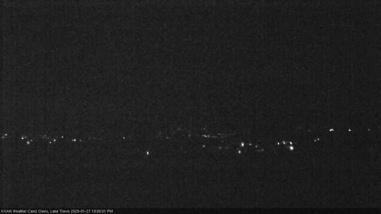 Lake Travis webcam, January 27, 2020 10:00 PM CT