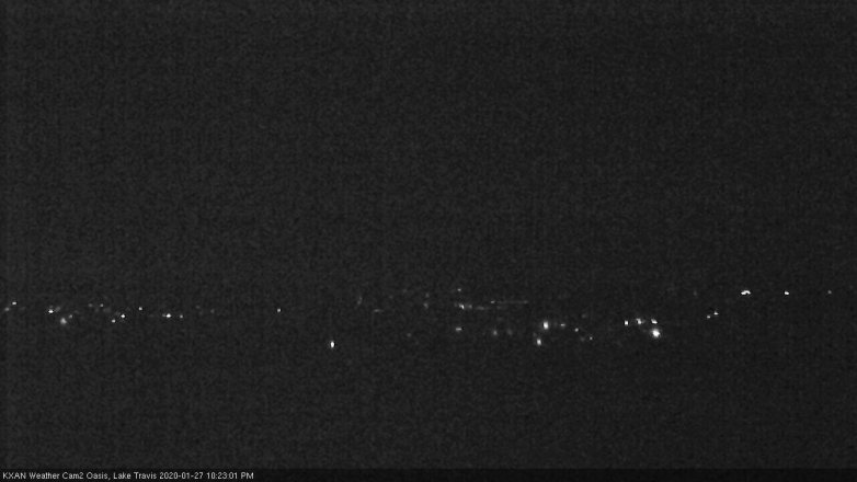 Lake Travis webcam, January 27, 2020 10:25 PM CT