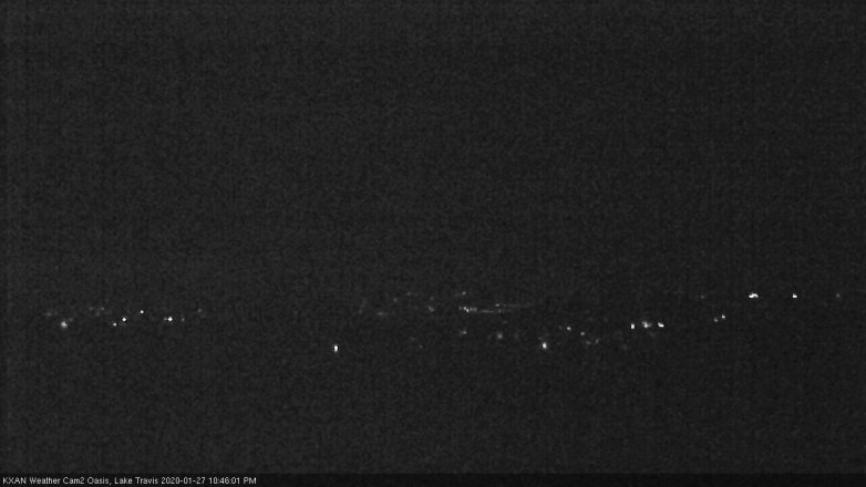 Lake Travis webcam, January 27, 2020 10:45 PM CT
