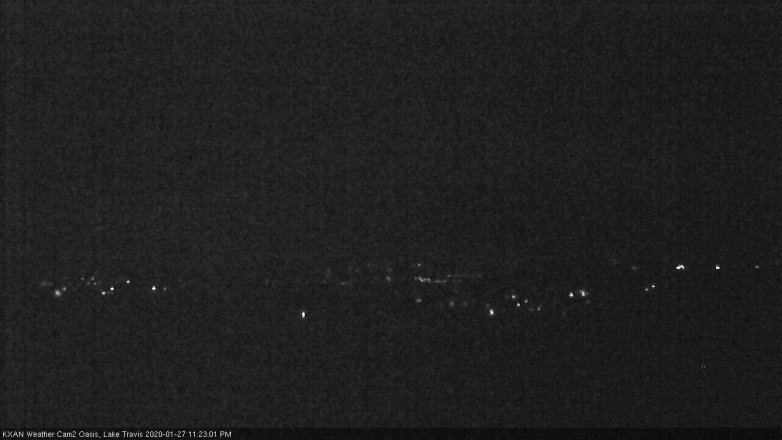 Lake Travis webcam, January 27, 2020 11:25 PM CT