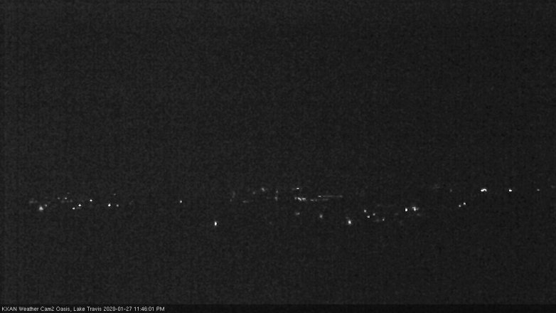 Lake Travis webcam, January 27, 2020 11:45 PM CT