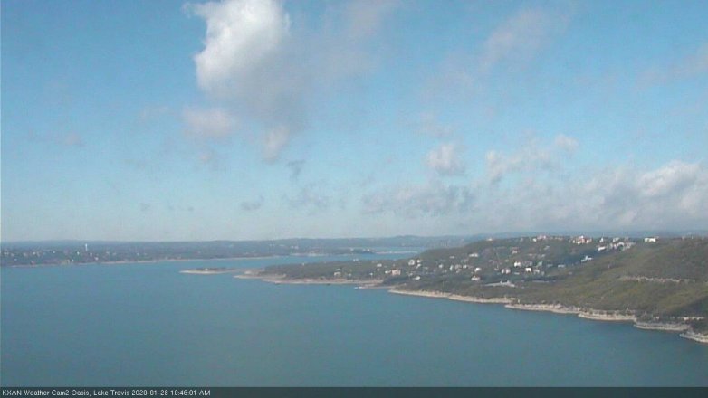 Lake Travis webcam, January 28, 2020 10:45 AM CT