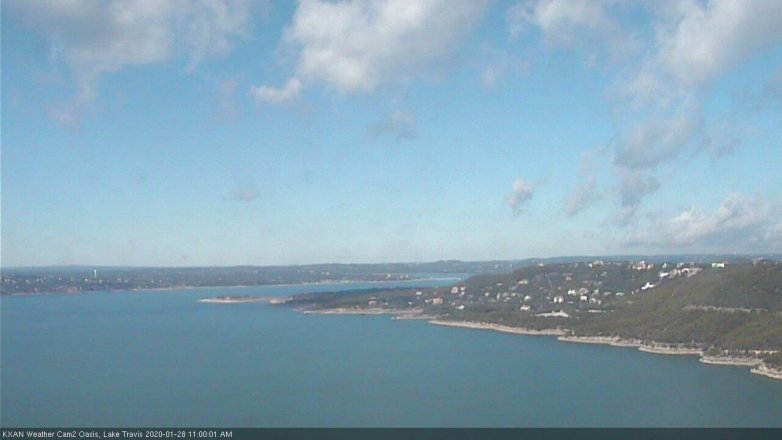 Lake Travis webcam, January 28, 2020 11:00 AM CT