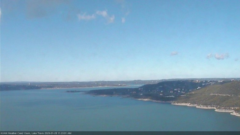 Lake Travis webcam, January 28, 2020 11:25 AM CT