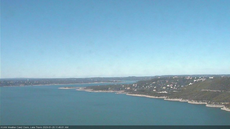 Lake Travis webcam, January 28, 2020 11:45 AM CT