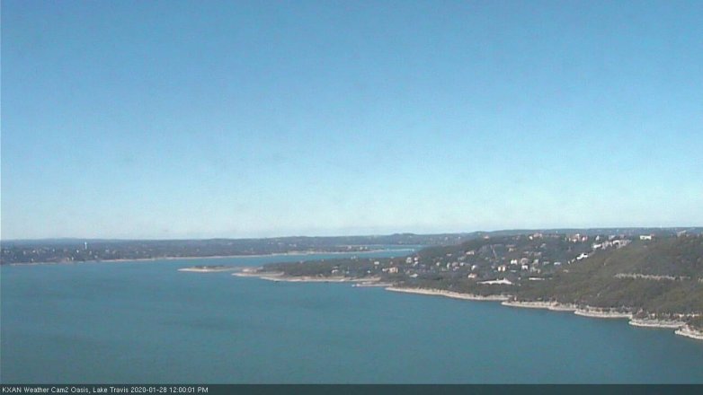Lake Travis webcam, January 28, 2020 12:00 PM CT