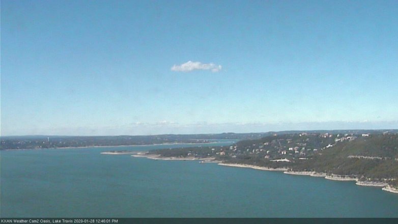 Lake Travis webcam, January 28, 2020 12:45 PM CT